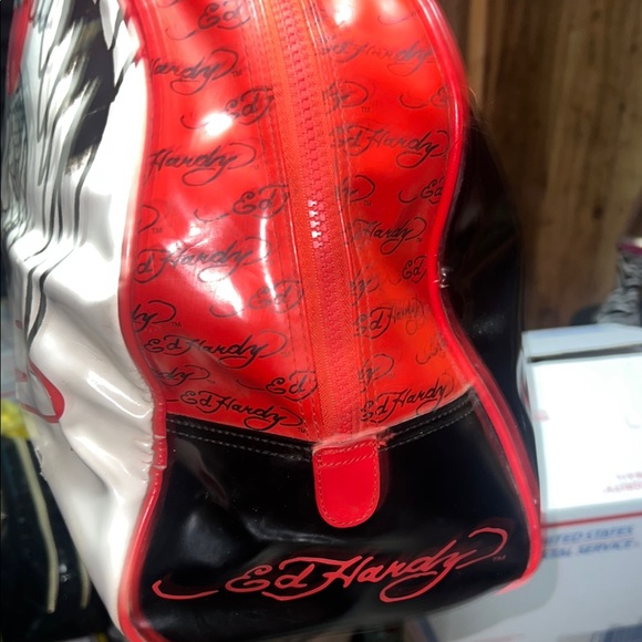 Ed Hardy White and Red Tattoo-Inspired Tote - Picture 3 of 8